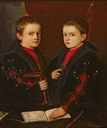 Portrait de Gerolamo Melchiorre (né en 1536) et de son frère Francesco Santo da Pesaro (né en 1537), vers 1544